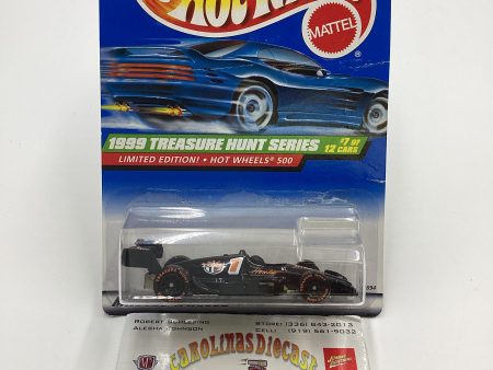 1999 Hot Wheels Treasure Hunt Series #935 Hot Wheels 500 Black - Bad Card 273C Fashion