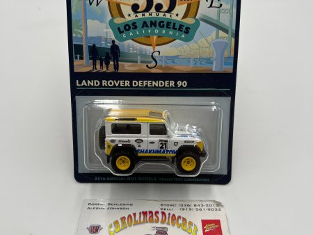 2021 Hot Wheels 35th Collectors Convention Land Rover Defender 90 2978 4000 White W Protector For Sale