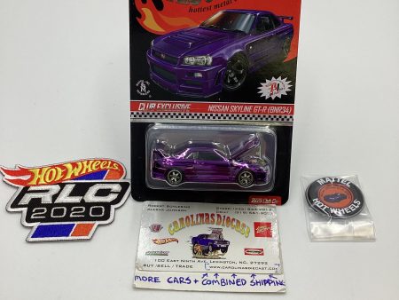 2020 Hot Wheels RLC Club Exclusive Nissan Skyline GT-R BNR34 Purple + Patch & Button W Protector VHTF Sale