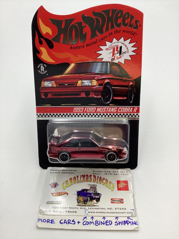 2021 Hot Wheels RLC 1993 Ford Mustang Cobra R Red Supply