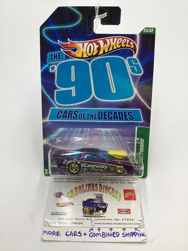 2011 Hot Wheels Cars of the Decades The 90s #25 Pro Stock Firebird Purple 157E Online Sale