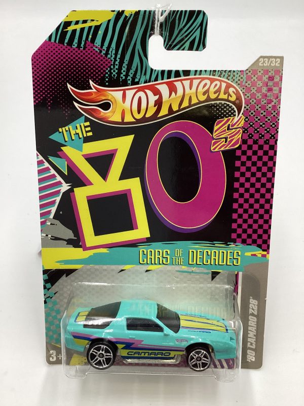 2011 Hot Wheels Cars of the Decades The 80s #23 80 Camaro Z28 Light Blue 157G Discount