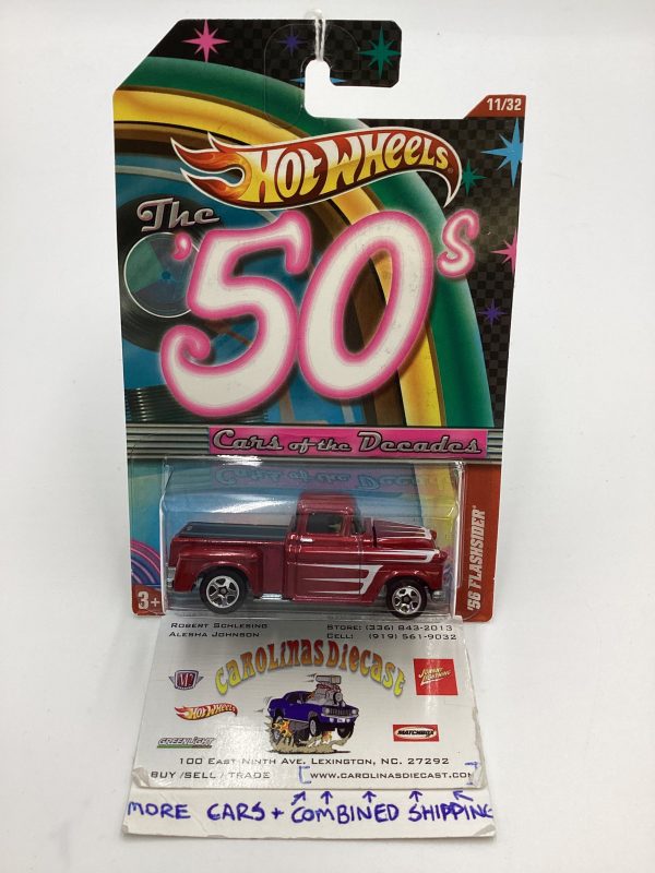 2011 Hot Wheels Cars of the Decades The 50s #11 56 Flashsider Red 157F For Cheap