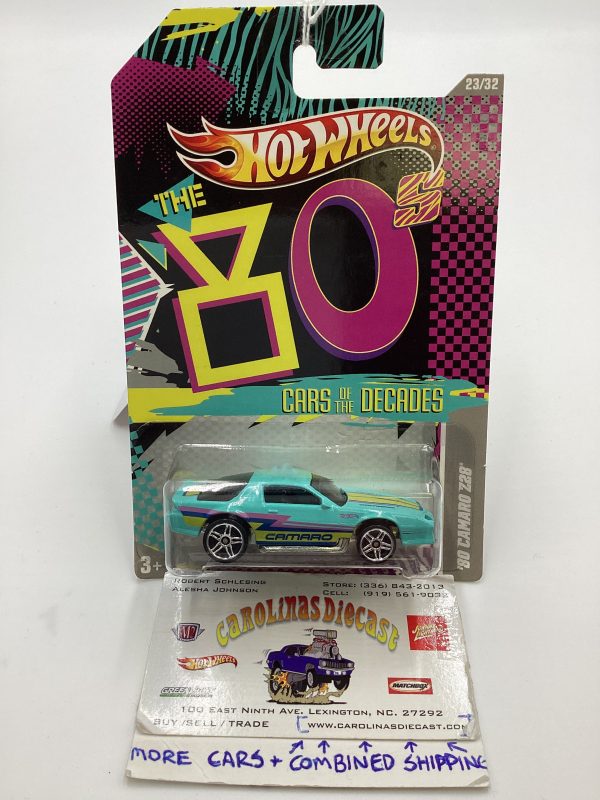 2011 Hot Wheels Cars of the Decades The 80s #23 80 Camaro Z28 Light Blue 157G Discount