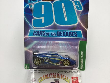 2011 Hot Wheels Cars of the Decades The 90s #28 McLaren F1 GTR Blue For Discount