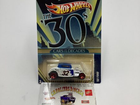 2011 Hot Wheels Cars of the Decades The 30s #4 32 Ford White  Blue on Sale