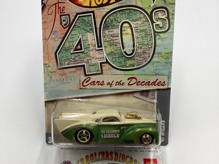 2011 Hot Wheels Cars of the Decades The 40s #5 41 Willys Green  Beige 157E Fashion