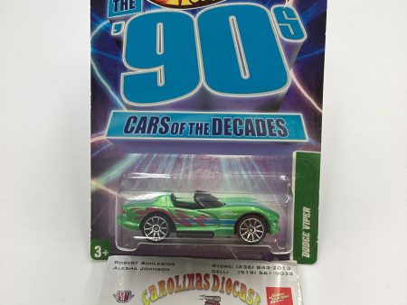 2011 Hot Wheels Cars of the Decades The 90s #26 Dodge Viper Green 157H Hot on Sale