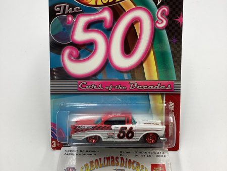 2011 Hot Wheels Cars of the Decades The 50s #9 56 Chevy Bel Air White Red 157F Discount