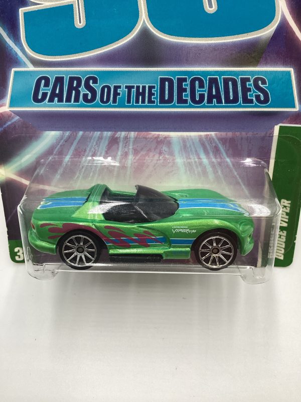 2011 Hot Wheels Cars of the Decades The 90s #26 Dodge Viper Green 157H Hot on Sale