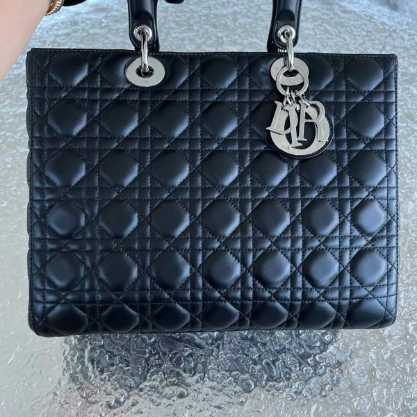 *No Strap* Lady Large Cannage Lambskin Black SHW Sale