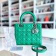 *Receipt* Lady Small Cannage Lambskin Green Silver Hardware Online Sale