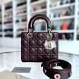 My Lady Small Cannage Lambskin Burgundy Red My ABC Charm Badge GHW on Sale