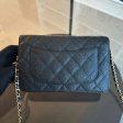 Chanel Caviar WOC Wallet On Chain Quilted Calfskin Black GHW No 18 For Sale