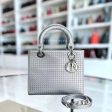 Dior Lady Medium - Metallic Micro-cannage Silver Hardware Fashion