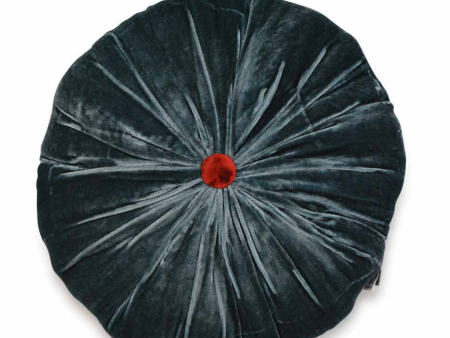 Circular Pleated Silk Velvet in Frozen Online