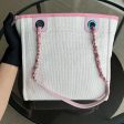 Chanel Deauville Mini - Tote Pink Fabric Silver Hardware Series 21 Discount