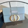 *Full Set Receipt* Montaigne Box Smooth Calfskin Light Blue GHW For Cheap