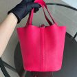 Hermes Picotin 18 Taurillon Clemence TC Leather Hot Pink Silver Hardware Online Sale