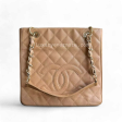 Caivar PST Petite Shopping Tote Quilted Beige Golden Hardware Series 11 Online