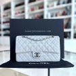 Chanel Classic Flap Medium - Caviar Calfskin White Silver Hardware Series 12 Fashion