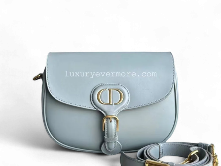 Dior Bobby Medium - Smooth Calfskin Grey Gray Golden Hardware For Sale