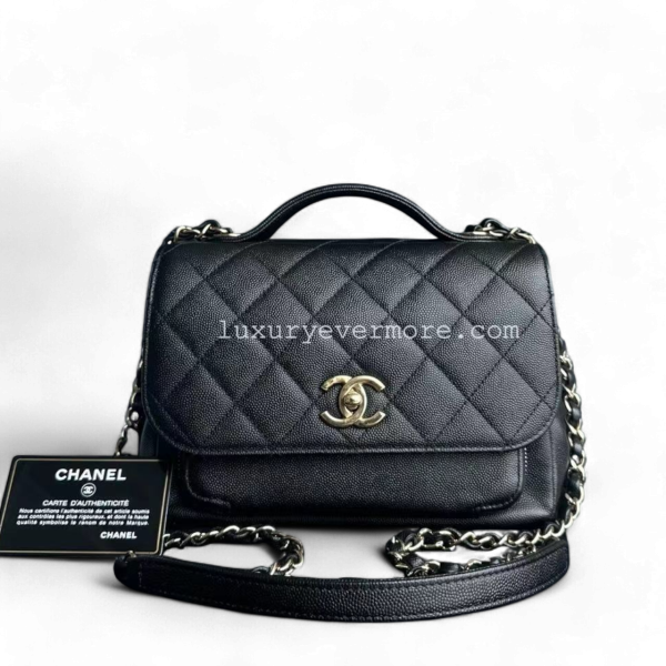 *Full Set with Receipt* Chanel Business Affinity - Medium Caviar Quilted Calfskin Black Gold Hardware Series 26 Online Hot Sale