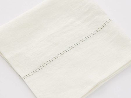 Rhythmo Napkin in Green & White Online