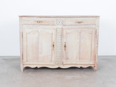 Antique French Bleached Oak Buffet For Cheap