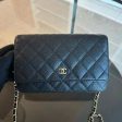 Chanel Caviar WOC Wallet On Chain Quilted Calfskin Black GHW No 18 For Sale