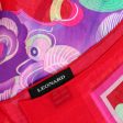 Leonard Paris Scarf Red Floral Design - Chiffon Silk Shawl SALE Hot on Sale