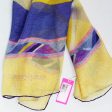 Leonard Scarf Yellow Purple Chiffon Silk Shawl FINAL SALE For Discount