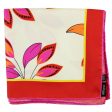 Kiton Scarf White Red Yellow Floral - Twill Silk Square Women Foulard Online now