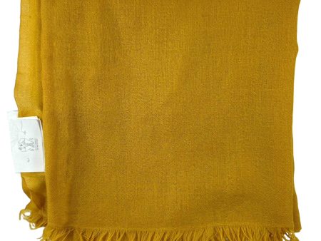 Brunello Cucinelli Cashmere Scarf Yellow Ocher - Large Women Shawl SALE For Cheap