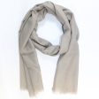 Agnona Scarf Taupe Cashmere Cotton Shawl SALE Online Sale