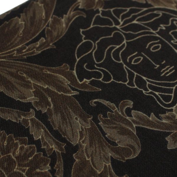 Versace Scarf Brown Baroque & Medusa  - Modal Cashmere Shawl SALE Online