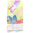 Leonard Paris Scarf Yellow Blue Pink Floral Design - Chiffon Silk Shawl Online Hot Sale