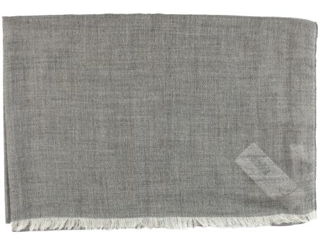 Lanvin Scarf Gray Solid - Cashmere Silk Shawl SALE Fashion