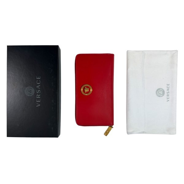 Versace Wallet Red Medusa Long Wallet - Women Collection SALE Online