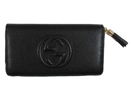 Gucci Leather Wallet Black GG Cellarius - Women Collection SALE For Sale