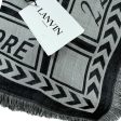 Lanvin Scarf Gray Signature Design - Extra Large 55 Inch Square Wool Silk Wrap FINAL SALE Online