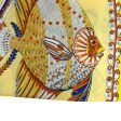 Ferragamo Scarf Yellow Fish Design - Twill Silk Foulard - New 2024 Collection - SALE Fashion