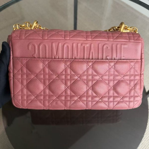 *Unused* Dior Caro - Medium Cannage Calfskin Pink Gold Hardware For Sale