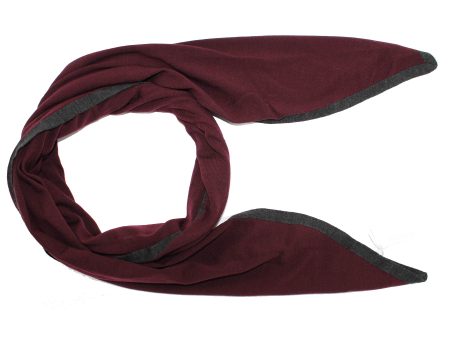 Salvatore Ferragamo Wool Scarf Gray Bordeaux - Diamond Shape FINAL SALE Cheap