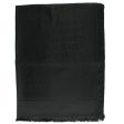 Bvlgari Scarf Black Logomania Design - Twill Silk Shawl SALE For Sale