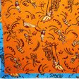 Loewe Madrid Scarf Orange Blue Design Paula s Ibiza - Large Twill Silk Square Scarf on Sale