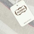 Agnona Scarf Taupe Gray Striped Design - Luxury Linen Cashmere Shawl FINAL SALE Online now