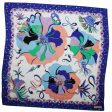 Emilio Pucci Twill Silk Scarf Purple Lilac Pink Green - Square Foulard Hot on Sale