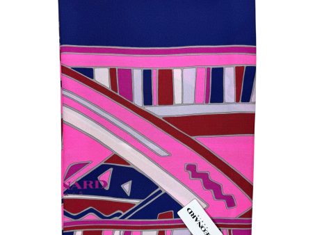 Leonard Paris Scarf Pink Design - Large 55 Inch Square Twill Silk Scarf Fashion