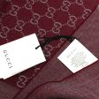 Gucci Scarf Maroon Gray GG Wool Shawl SALE Online now